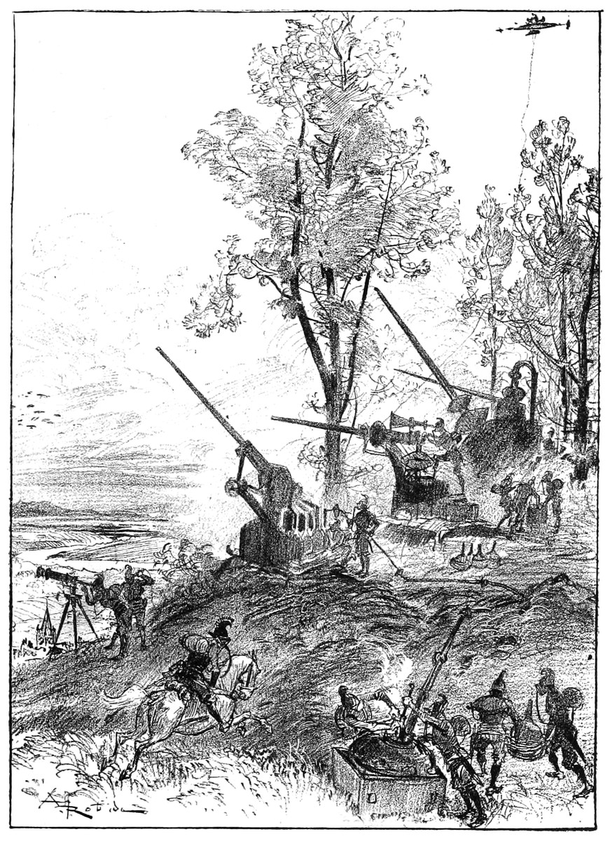Albert Robida's Electric War Artillery — La Vie Électrique 1892