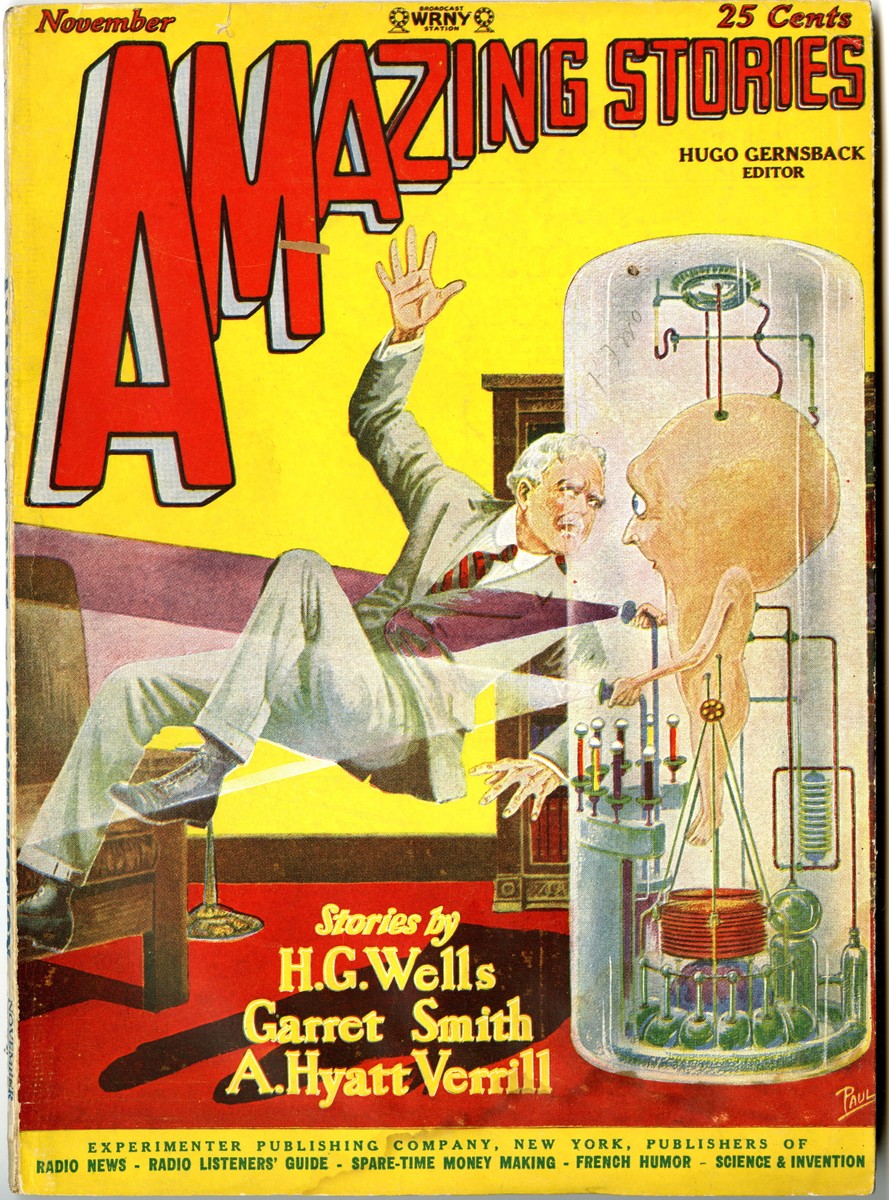 Frank R. Paul's Disembodied Brain Attack – Amazing Stories Nov. 1926