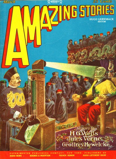 Amazing Stories March 1928: Oriental Telepathy Scene by Frank R. Paul