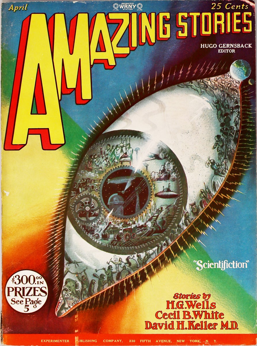 Frank R. Paul's Spiral of Time Cover, Amazing Stories April 1927