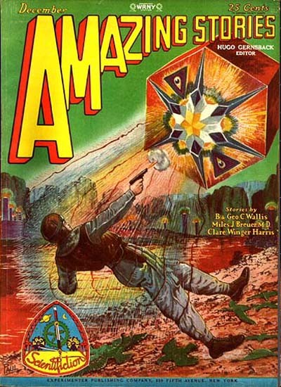 Frank R. Paul's Geometric Alien Entity, Amazing Stories December 1929