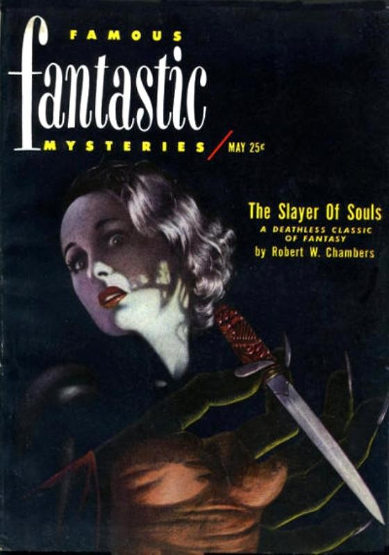 Famous Fantastic Mysteries May Issue – 'The Slayer of Souls' Cover Art