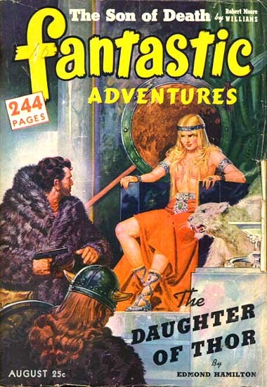 Daughter of Thor - Fantastic Adventures August 1940s Viking Fantasy Cover