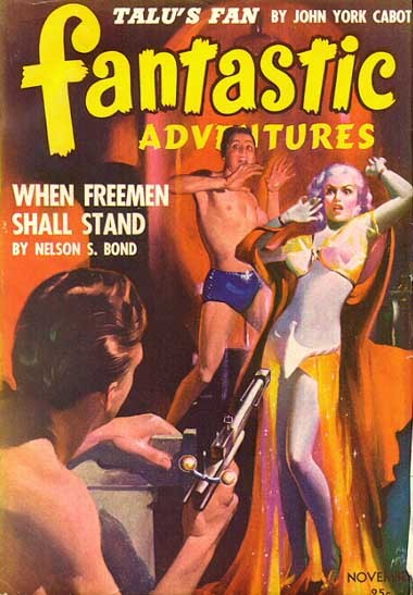 Fantastic Adventures Nov 1941 – 'When Freemen Shall Stand' Pulp Cover