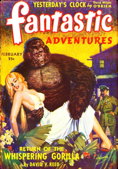 Fantastic Adventures Feb 1943 — Return of the Whispering Gorilla Cover