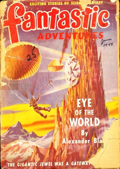 Parachuting into the Giant Crystal Gateway – Fantastic Adventures June 1949