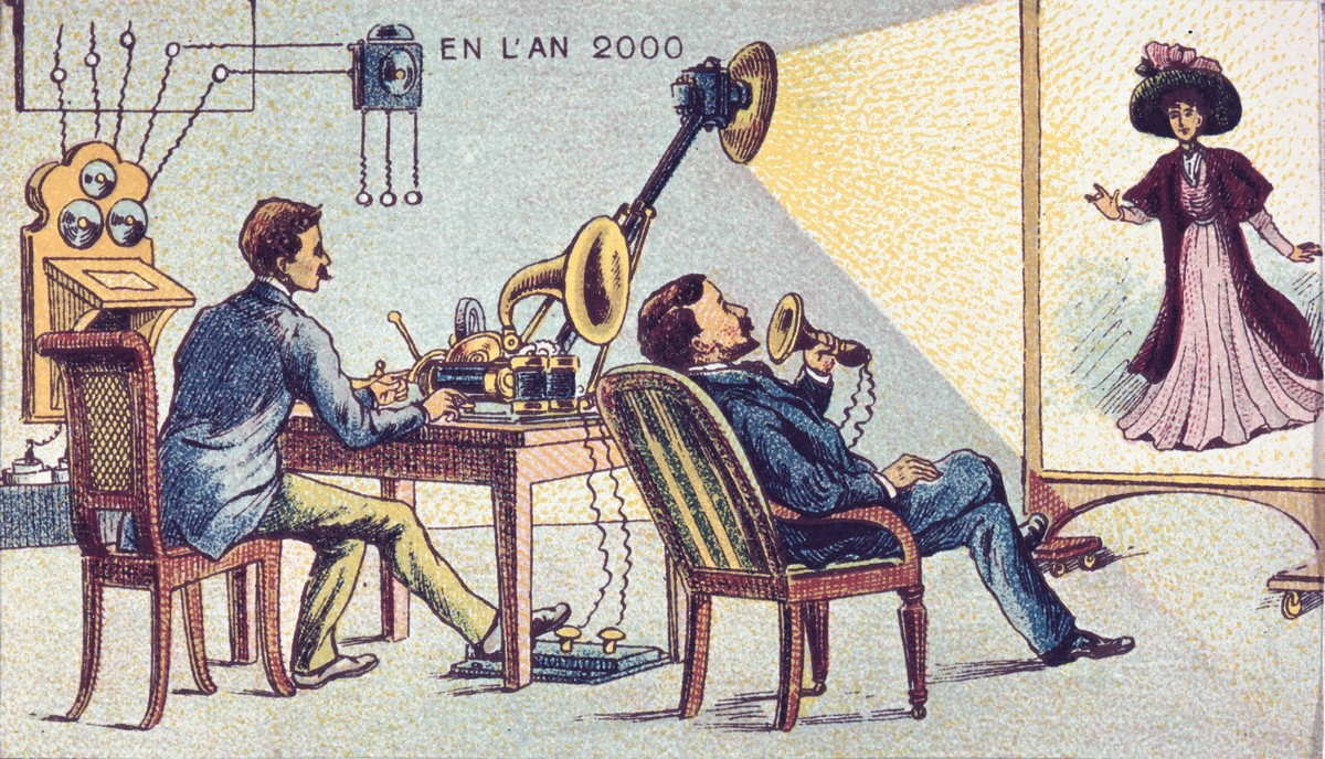 En L'An 2000: French Vision of Video Telephone, c.1900