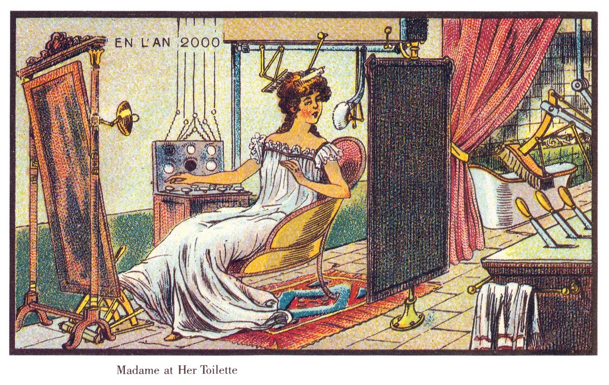 En L'An 2000: Automated Beauty Salon of the Future, c.1900