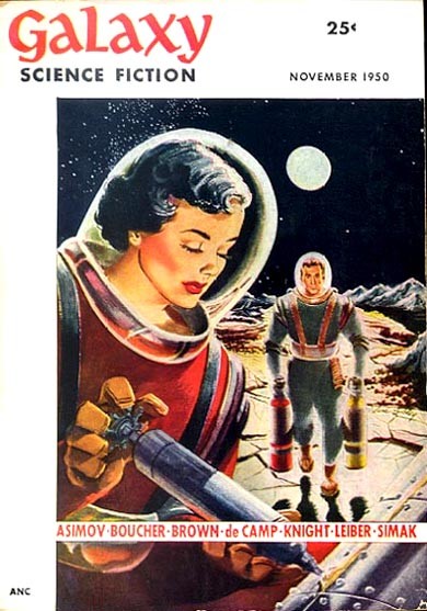 Galaxy Science Fiction Nov 1950 – Female Astronaut on Alien Moon