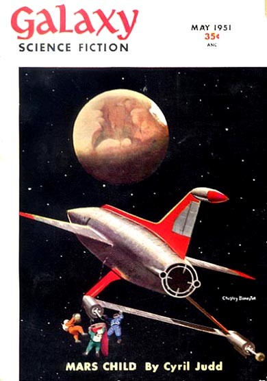 Chesley Bonestell's Mars Orbit Spacecraft, Galaxy Science Fiction May 1951