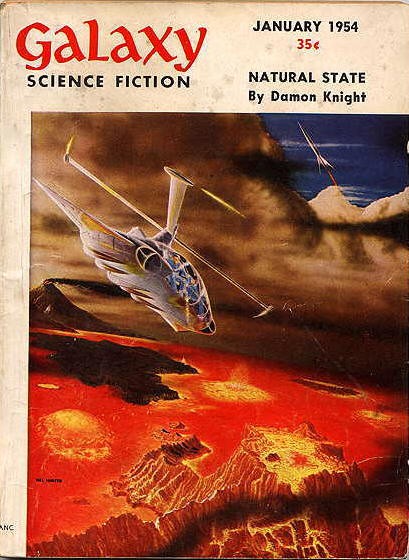 Galaxy Science Fiction Jan 1954 — Rocket Over Volcanic Alien World