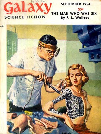 Cyborg Surgery Scene, Galaxy Science Fiction Cover, September 1954