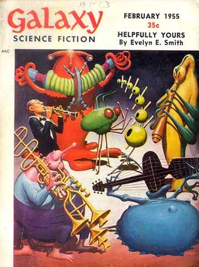 Alien Jazz Band Galaxy Science Fiction February 1955 Cover