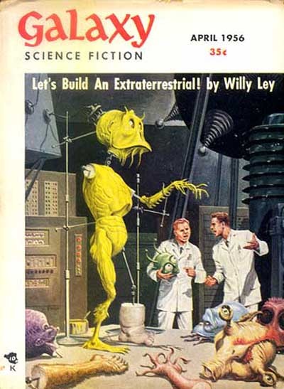 Galaxy Science Fiction April 1956 – Scientists Build Alien Creatures in Lab