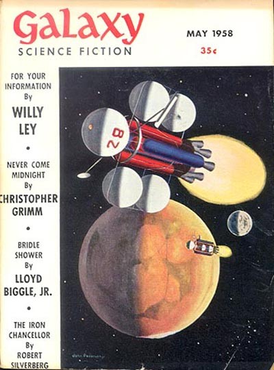 Modular Space Station #28 Over Mars, Galaxy Science Fiction May 1958