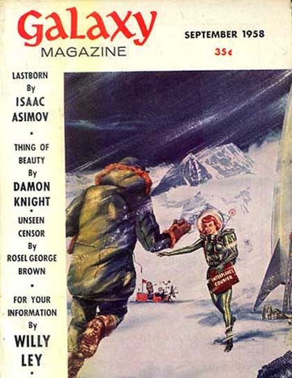 Galaxy Magazine Sept 1958: Space Courier Meets Arctic Alien Encounter