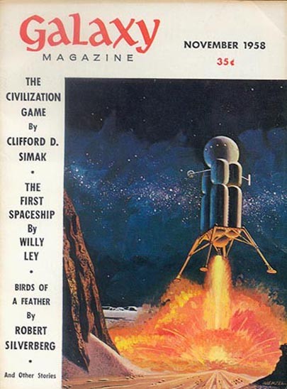 Lunar Liftoff: Galaxy Magazine Cover, November 1958