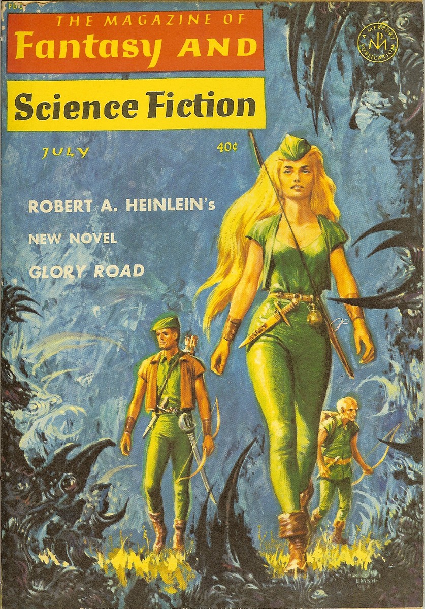 Emsh's 'Glory Road' Cover — F&SF July 1963, Heinlein's Amazon Warrior