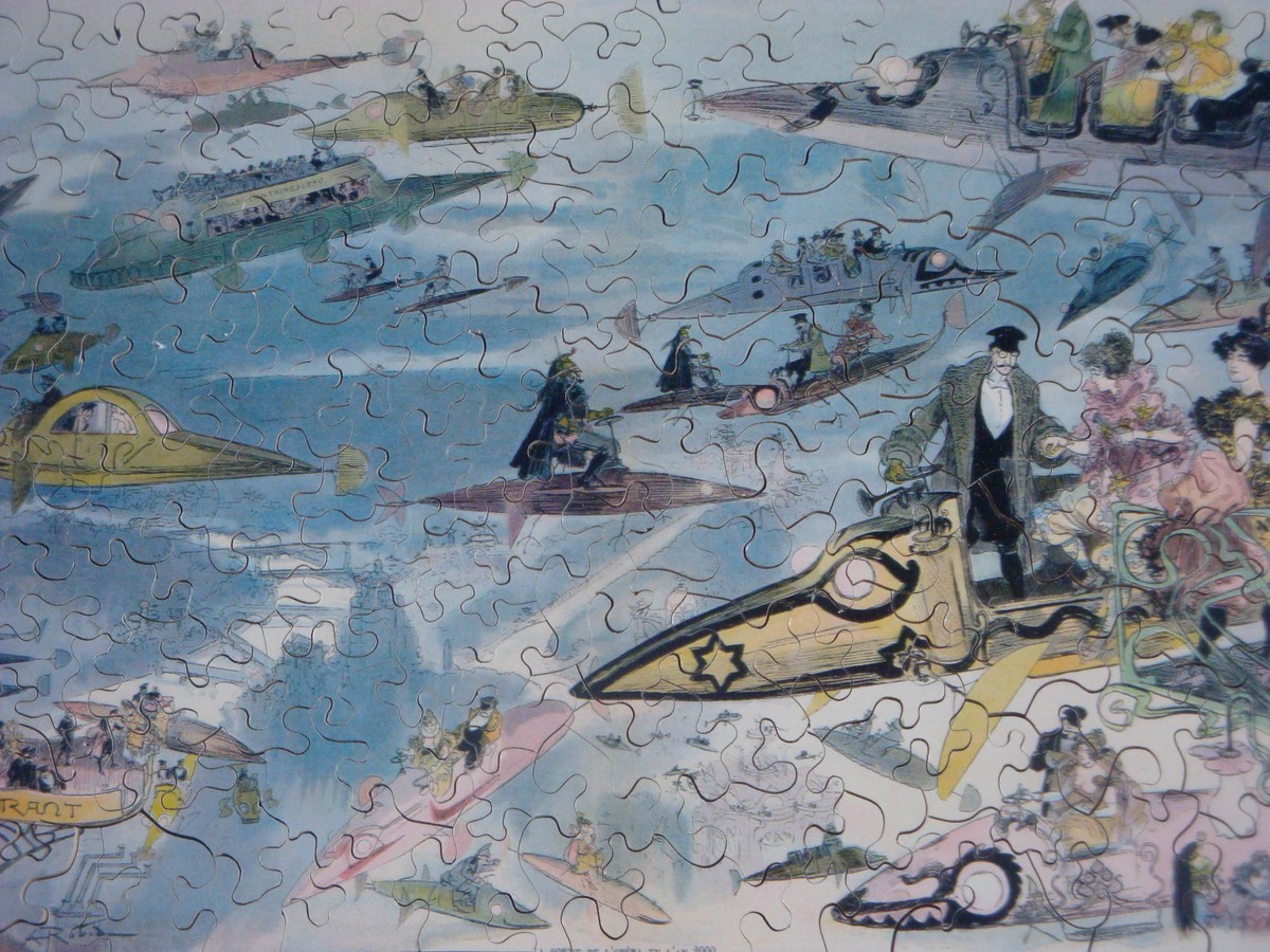 Albert Robida's 'En l'An 2000' Belle Époque Flying Machines Aerial Promenade