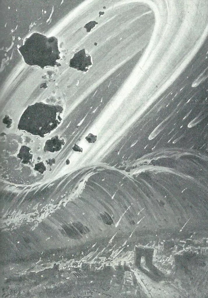 Meteor Storm and Tidal Wave Catastrophe – Victorian Cosmic Disaster Art