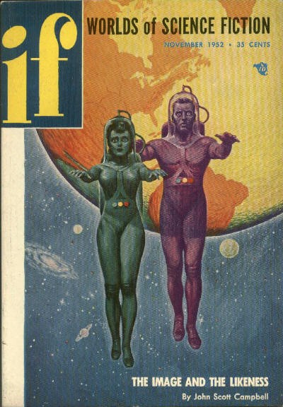 IF Worlds of Science Fiction Nov 1952 – Floating Alien Beings Over Earth
