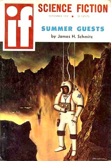 Astronaut Lowered Into Volcanic Chasm, IF Science Fiction September 1959