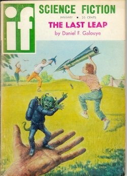 IF Magazine Jan 1963 – Giant Hand, Alien Encounter 'The Last Leap'