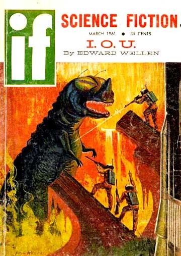 Giant Mutant Dinosaur Attacks Soldiers — If Magazine March 1961