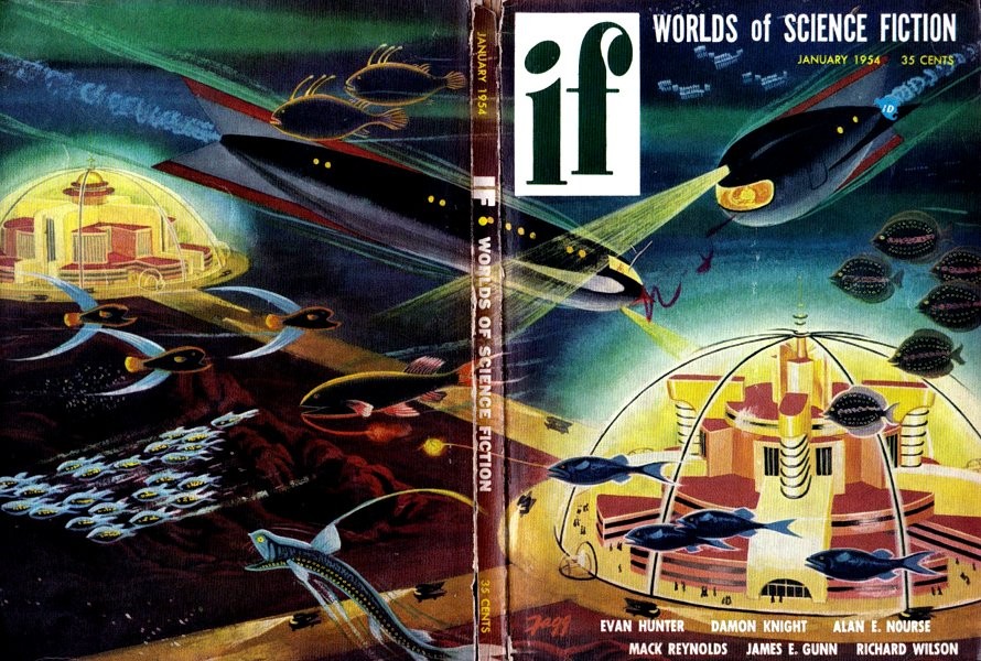 IF Worlds of Science Fiction January 1954 Underwater City Cover