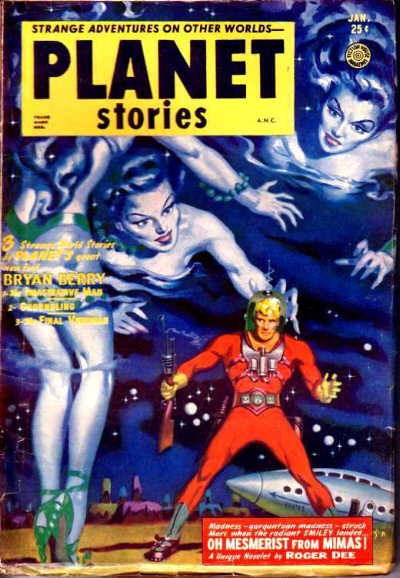 Planet Stories Jan 1953 — Ghostly Space Sirens Menace a Rocket Trooper
