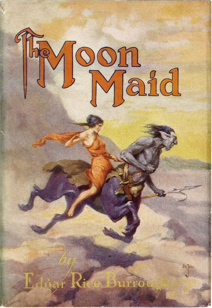 J. Allen St. John's Moon Maid — Edgar Rice Burroughs First Edition Cover, 1926