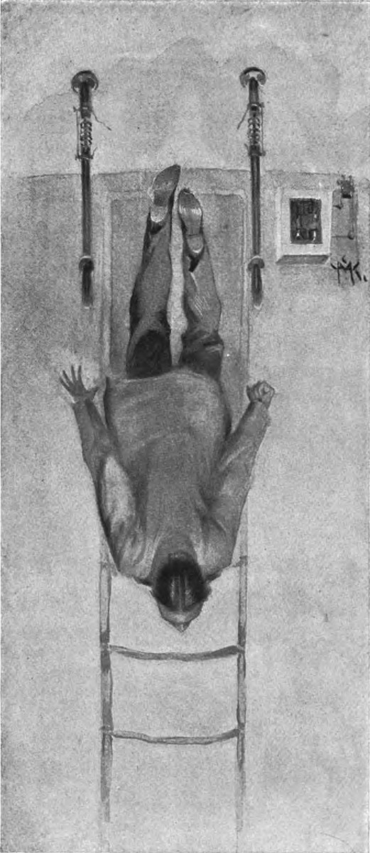 Inverted Figure on Ceiling: Anti-Gravity Room Illustration, c.1900s