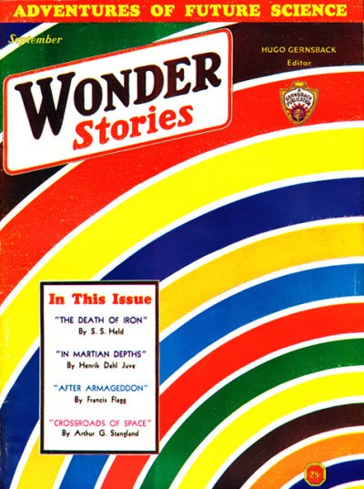 Wonder Stories September 1932 Rainbow Spectrum Cover, Hugo Gernsback