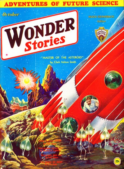 Frank R. Paul's 'Master of the Asteroid' Wonder Stories October Cover