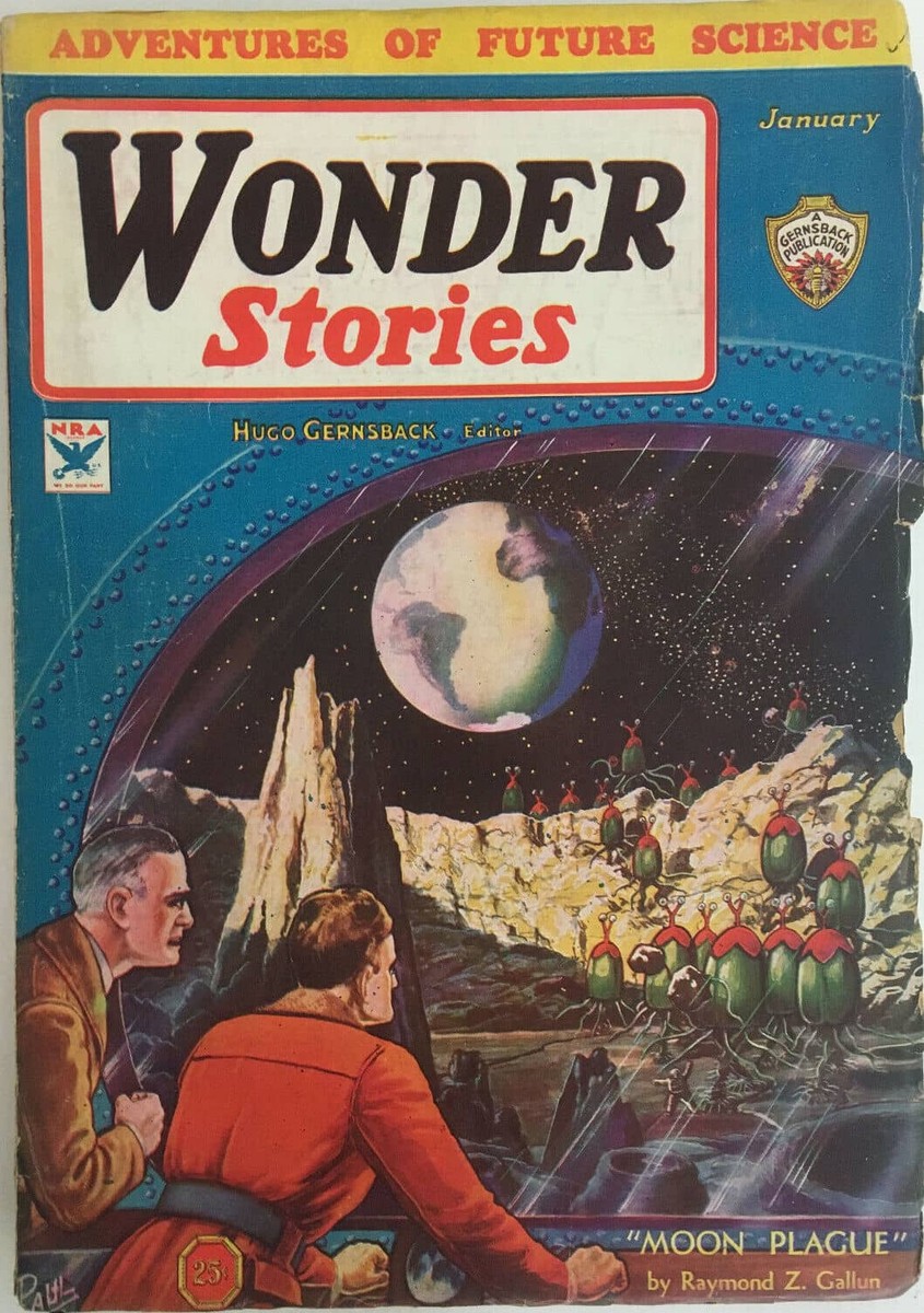 Frank R. Paul's Moon Plague Aliens, Wonder Stories January 1934
