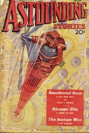 Astounding Stories Jan 1936 — Rocket Pilot in Diving Suit, Pulp Cover