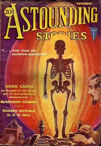 Astounding Stories November 1931 – X-Ray Skeleton Horror Cover