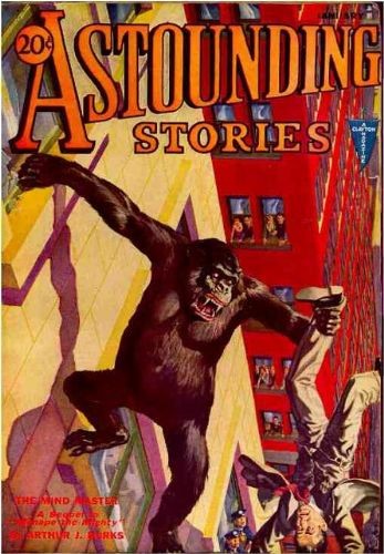 Giant Ape Attacks City — Astounding Stories Pulp Cover, 1930s