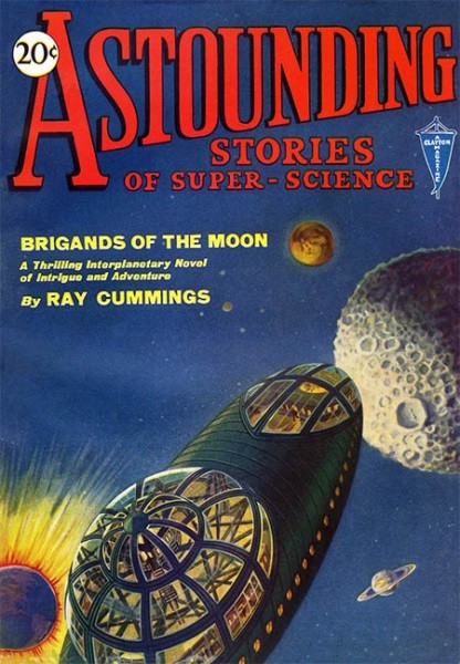 Brigands of the Moon – Astounding Stories Cover, Ray Cummings 1930
