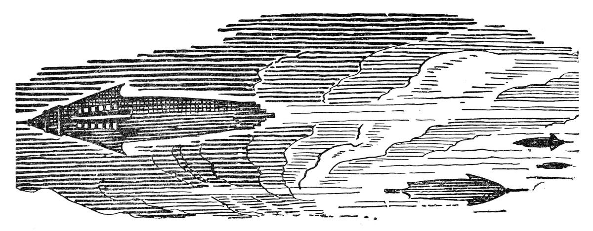 Victorian Aerial Fleet: Cigar-Shaped Airships in Clouded Skies