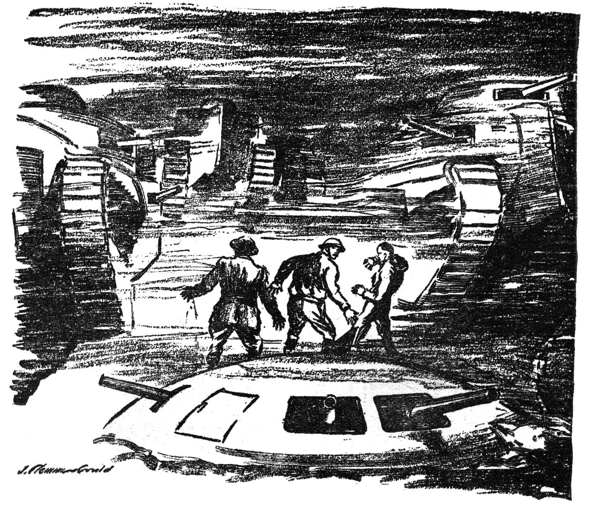 Explorers Navigate Ruins of Alien Underground City — Hammonds Illustration