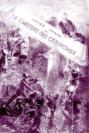 Jules Verne 'Le Château des Carpathes' Frontispiece, 1892 French Edition