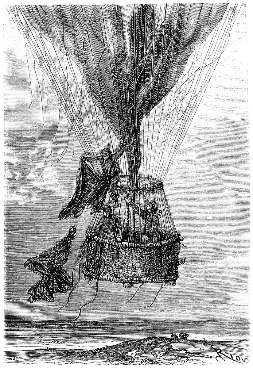 Édouard Riou's Balloon Catastrophe — Jules Verne's Five Weeks in a Balloon, 1863