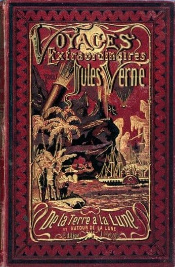 Jules Verne 'De la Terre à la Lune' Hetzel Voyages Extraordinaires Cover