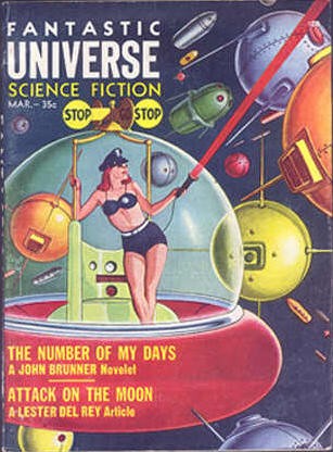 Fantastic Universe Sci-Fi Mar 1958 – Space Traffic Cop in Glass Dome