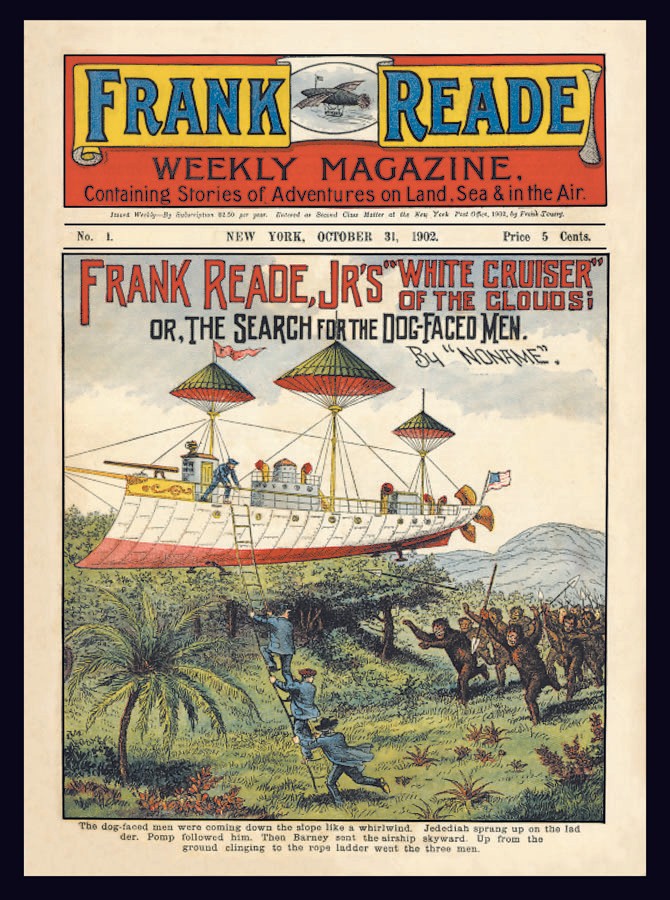 Frank Reade Jr.'s White Cruiser of the Clouds, Frank Reade Weekly No.1, 1902