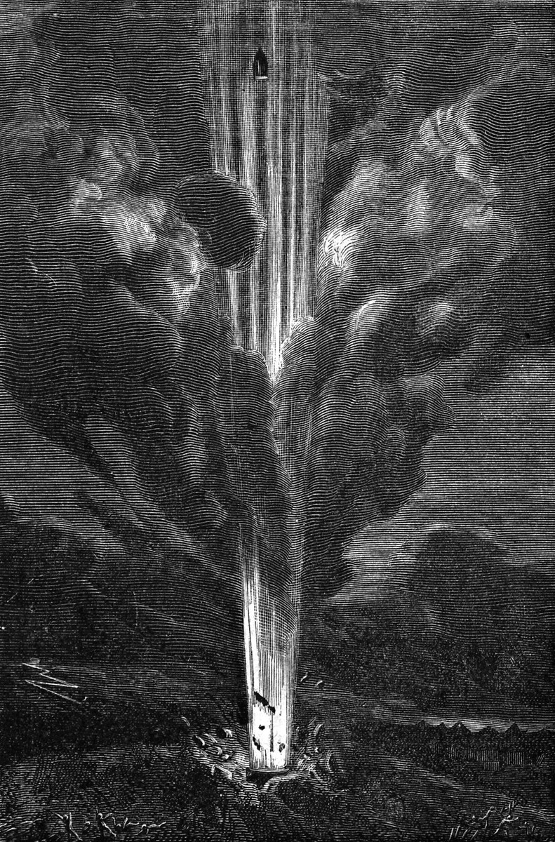 Jules Verne's Columbiad Cannon Launch, From the Earth to the Moon 1865