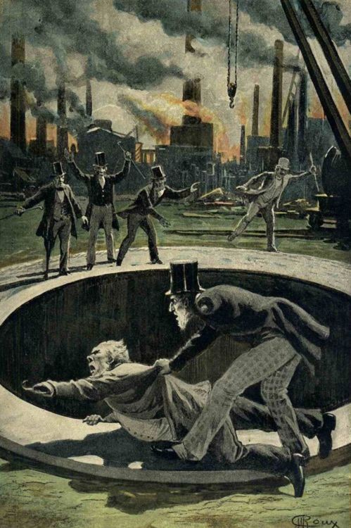 Jules Verne 'From the Earth to the Moon' – Villains at the Launch Pit, G. Roux