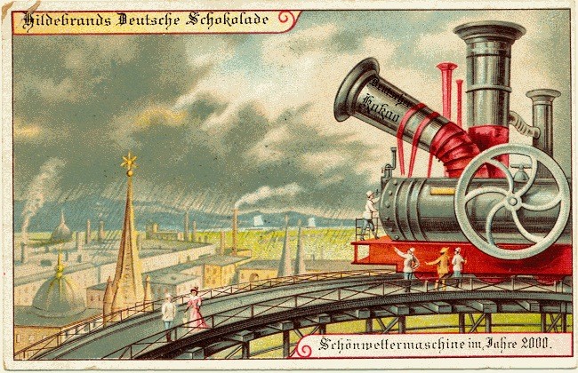 Hildebrands 1900 Weather Machine: German Futurist Chocolate Card