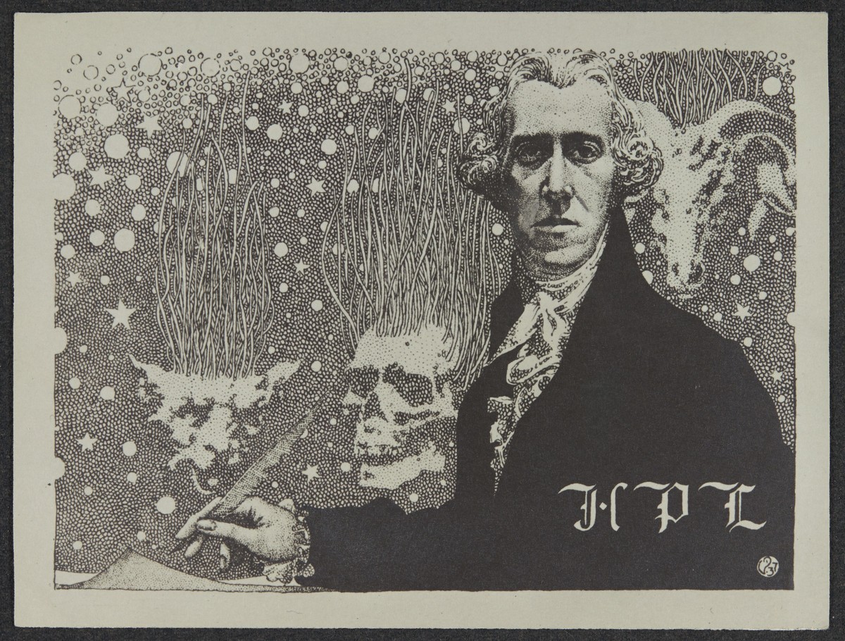 HPL Portrait — Lovecraft in Cosmic Horror Void, Virgil Finlay-Style Fan Art
